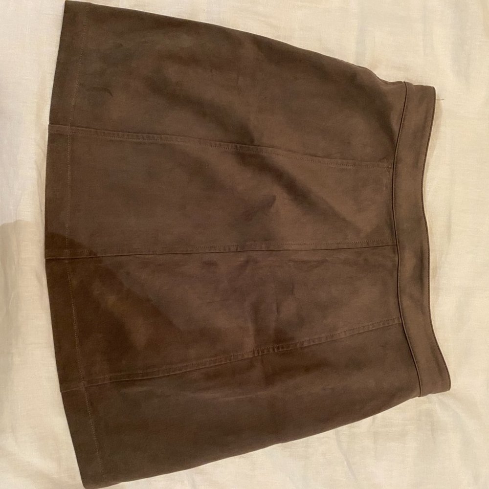 Aritzia Wilfred Free New Zip-Up Mini Skirt - Taupe - Picture 3 of 6